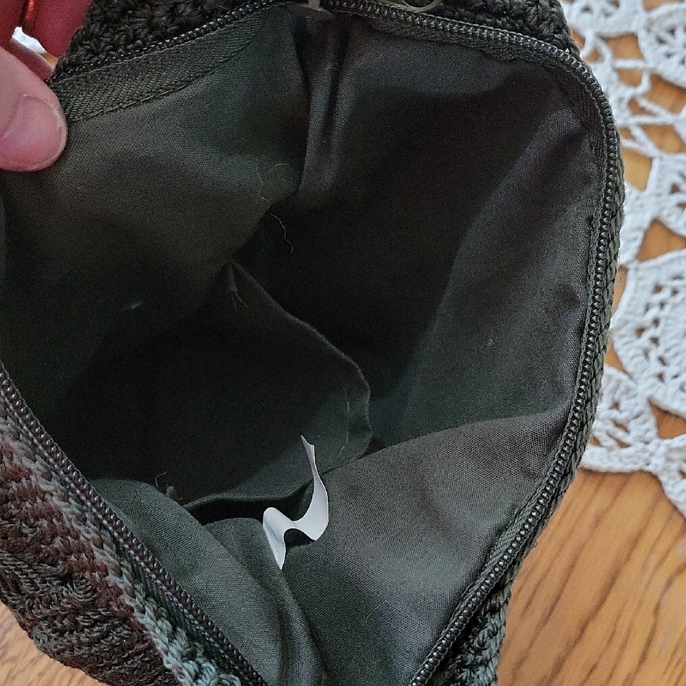 Forest Green Geometric Pattern Shoulder Bag. D - image 6